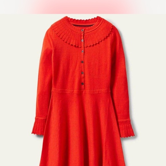 Boden Dresses & Skirts - Boden Red Button-Up Sweater Dress